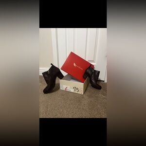 Nurture Dark Brown Ankle Booties